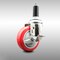 Service Caster 4 Inch 316SS Red Polyurethane Swivel 1-1/8 Inch Expanding Stem Caster Brake SCC-SS316EX20S414-PPUB-RED-TLB-118 - alternate 4